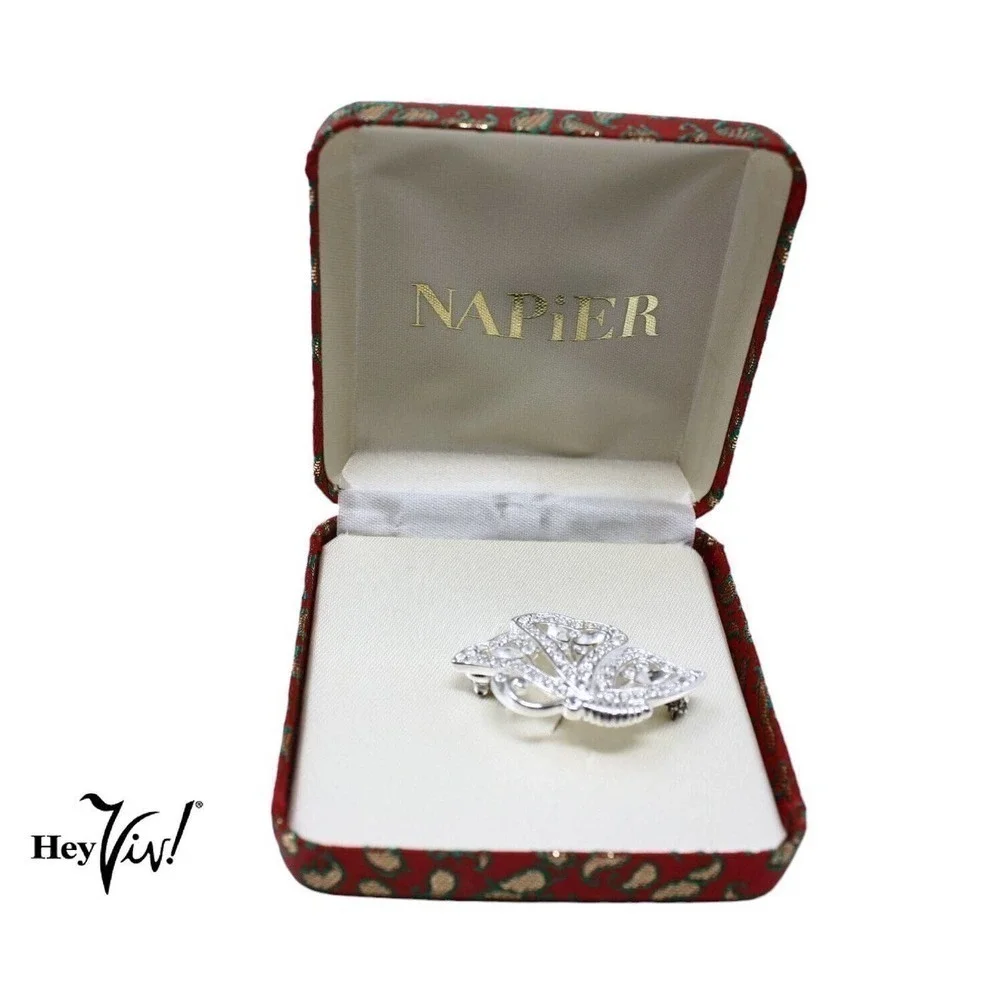 Vintage Stylized Rhinestone Butterfly 1